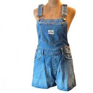 Wrangler Blue Denim Shortalls Western Country Cowgirl Indie y2k style XS